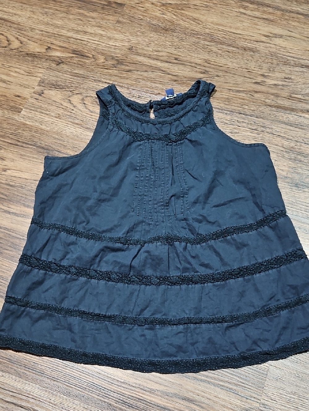 American Eagle Lace Black Tank Top Small